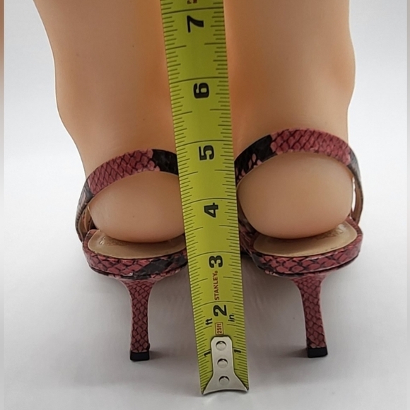 51- Vegan Vince Camuto Savesha Watermelon Retro Python Size 7.5 NWT - Picture 4 of 11